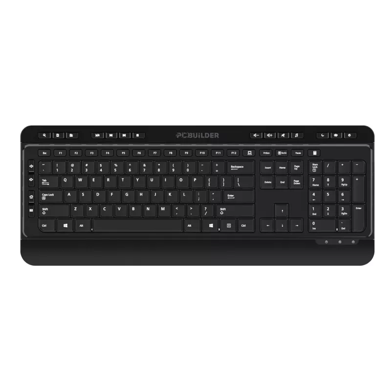PCBuilder ALPHA Conjunto silencioso de teclado e rato sem fios