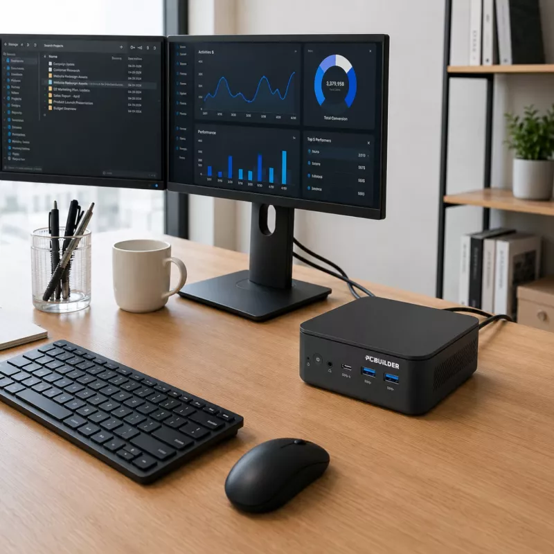 Mini-PC PCBuilder CUBE Intel Core 3-100U 12GB DDR5 512GB Windows 11 Home