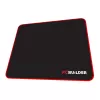 PCBuilder TRACK Tapete de rato pequeno – superfície de tecido, bordas costuradas anti-desfiamento, base de borracha antiderrapante, 3 mm de espessura, preto