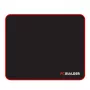 PCBuilder TRACK Tapete de rato pequeno – superfície de tecido, bordas costuradas anti-desfiamento, base de borracha antiderrapante, 3 mm de espessura, preto