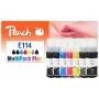Peach 321707 conjunto de frascos de recarga de tinta rendimento standard 70 ml pack de 7 multipack