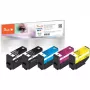 Pack de 5 tinteiros compatíveis Peach PI200-773 para Epson Expression Premium XP-6000/XP-6005/XP-6100/XP-6105 (preto, preto fotográfico, ciano, magenta, amarelo) - alta capacidade, substitui Epson 202XL