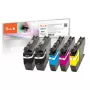 Multipack de tinteiros compatíveis Peach PI500-267 para Brother LC-3213 (pack de 5, preto e cor, 850/1375 páginas)