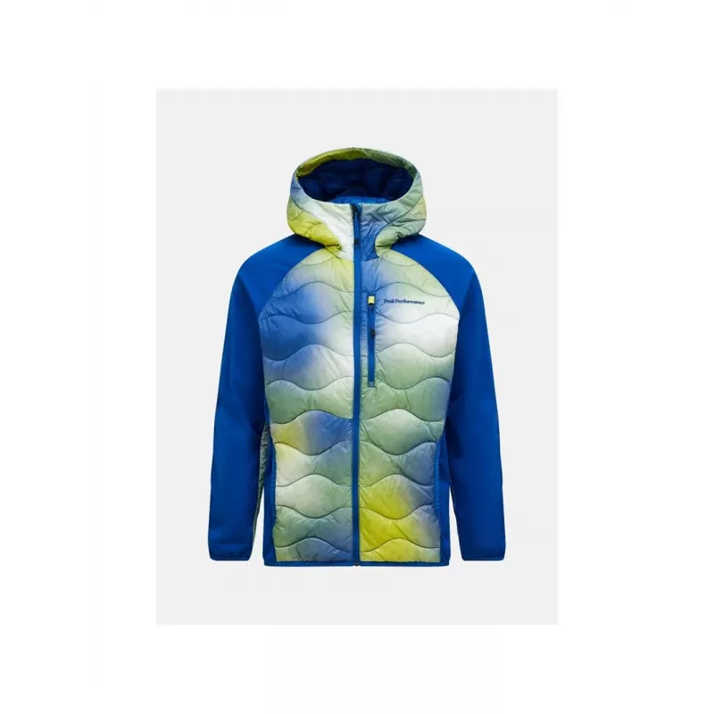 PEAK PERFORMANCE Casaco de penas com capuz Helium Aop Down Hybrid para homem, multicolor, tamanho M