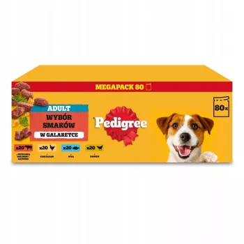 Pedigree Selection of Flavours with Vegetables in Jelly comida húmida para cão 80x100g