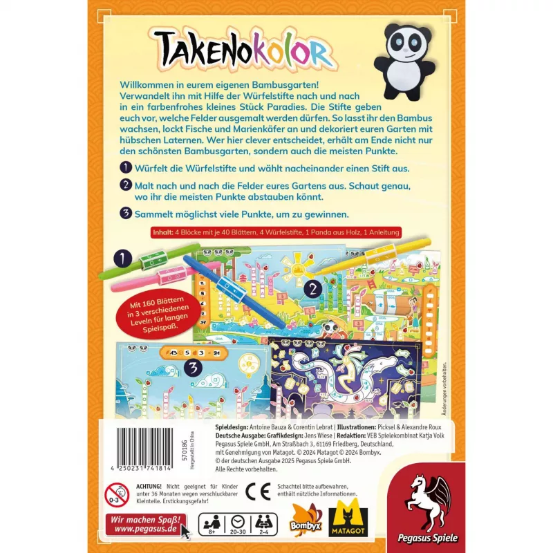 Pegasus Spiele jogo familiar Takenokolor