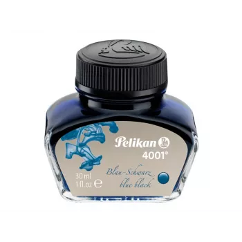 Pelikan 4001 tinta para caneta de tinta permanente, azul-preto, 30 ml frasco de vidro 301028