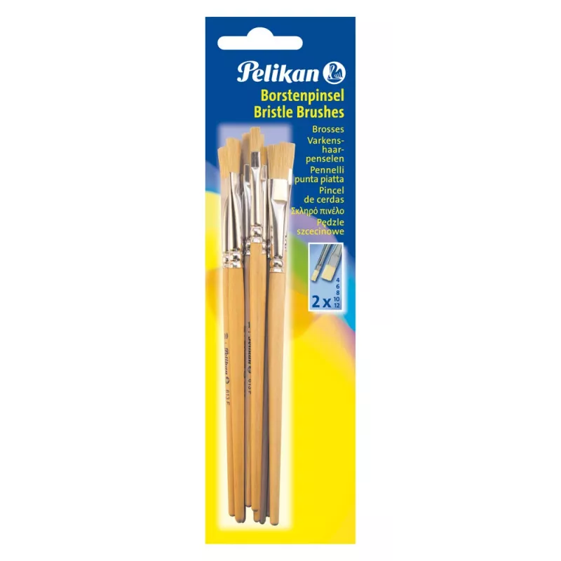 Pelikan 720409 pincel chato tamanho 9, prateado, 10 unidades