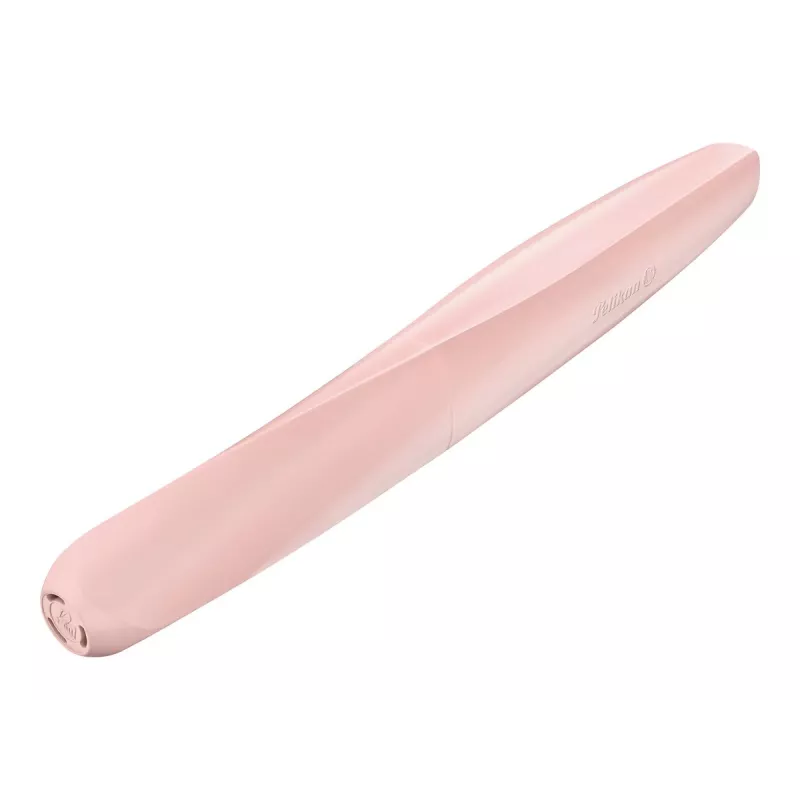 Pelikan Griffix Caneta de tinta permanente sistema de cartuchos rosa pena média para principiantes destros 822213