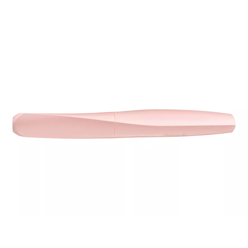 Pelikan Griffix Caneta de tinta permanente sistema de cartuchos rosa pena média para principiantes destros 822213