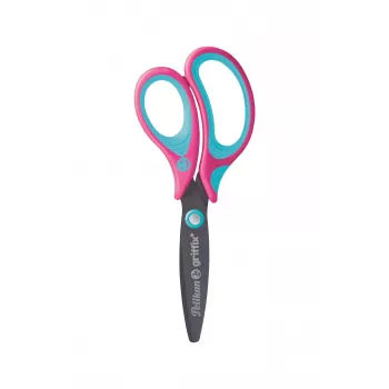 Pelikan griffix Tesoura escolar, ponta redonda, para destros, Lovely Pink