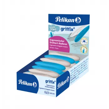 Borracha triangular Pelikan griffix, plástico TPE, zona de pega ergonómica, 1 unid., várias cores 300007862