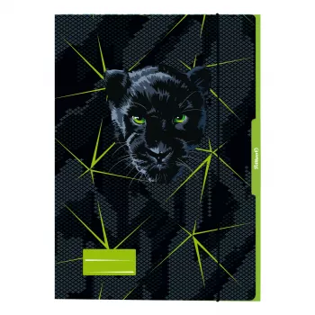 Pasta de desenho Pelikan Panther DIN A3, cartão resistente, brilho UV, preto com grafismo Panther, 1 unid. 300004010