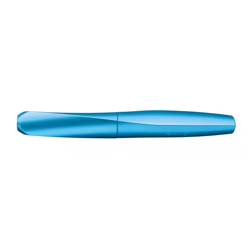 Caneta esferográfica retrátil Pelikan Souverän K200 - azul mármore - guarnições douradas - ponta média - recarregável - Made in Germany