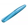 Caneta esferográfica retrátil Pelikan Souverän K200 - azul mármore - guarnições douradas - ponta média - recarregável - Made in Germany