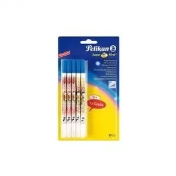 Pelikan Super Pirat 850B Borracha de Tinta de Ponta Dupla com Caneta Corretora, Azul-Rei, 1 Unid. 317545