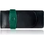 Estojo para canetas Pelikan TG32 em pele genuína preto-verde 924092