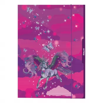 Pasta de desenho Pelikan Unicorn DIN A3, cartão resistente com efeito brilhante, 1 unid.