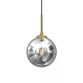 Candeeiro de Suspensão Bursa E14 Preto/Dourado