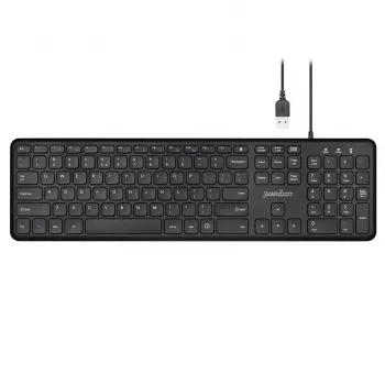 Perixx PERIBOARD-210 Teclado com fio ultra-fino de tesoura, layout US, preto