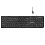 Perixx PERIBOARD-210 Teclado com fio ultra-fino de tesoura, layout US, preto