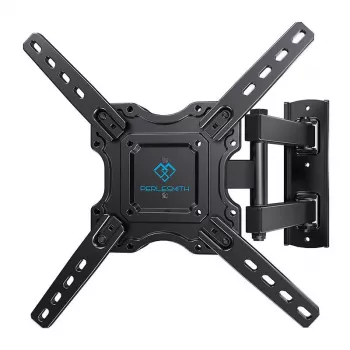 Suporte de parede fixo para TV PERLESMITH PSMFK12 para televisores de 26-55 polegadas, perfil ultrafino de 25 mm, aço reforçado, preto