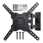 Suporte de parede fixo para TV PERLESMITH PSMFK12 para televisores de 26-55 polegadas, perfil ultrafino de 25 mm, aço reforçado, preto