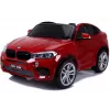 PETMEX Carro a pilhas BMW X6M SUV com luzes LED e MP3 vermelho lacado