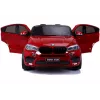 PETMEX Carro a pilhas BMW X6M SUV com luzes LED e MP3 vermelho lacado