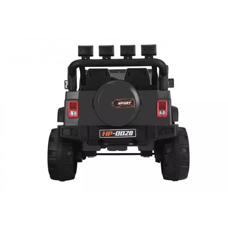 PETMEX Jeep HP012 a pilhas para criança com luzes LED e MP3, preto