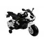 Mota infantil a bateria PETMEX BMW S1000RR preta com três rodas