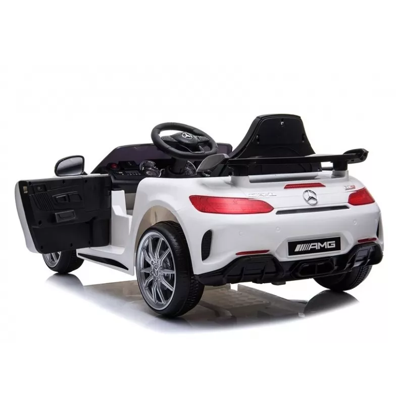 PETMEX Mercedes-AMG GTR carro elétrico infantil 12V para conduzir - branco