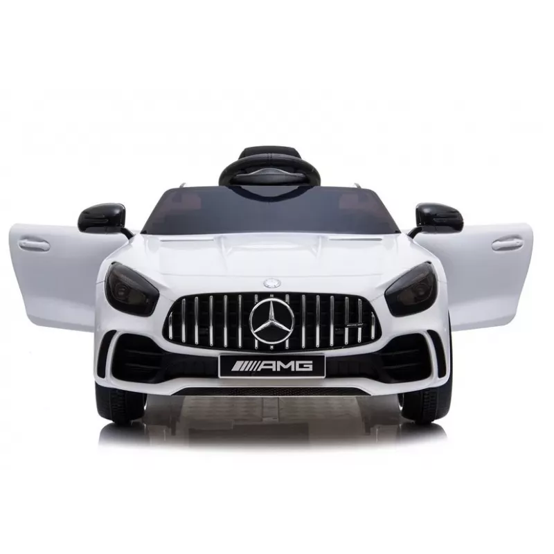 PETMEX Mercedes-AMG GTR carro elétrico infantil 12V para conduzir - branco