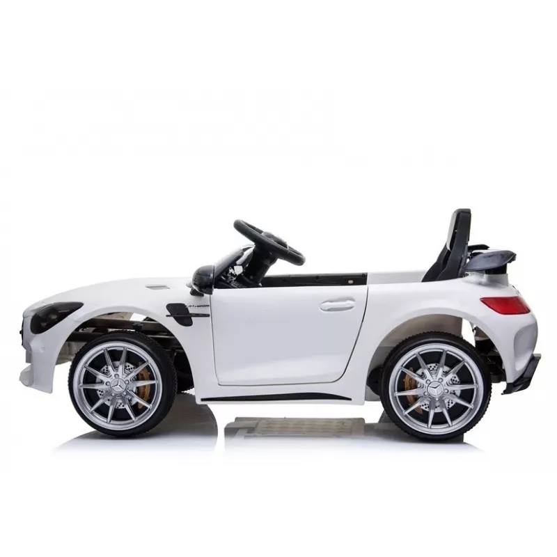 PETMEX Mercedes-AMG GTR carro elétrico infantil 12V para conduzir - branco