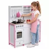 Cozinha de brincar em madeira PETMEX Paula para criança Rosa Branco com elementos de abertura
