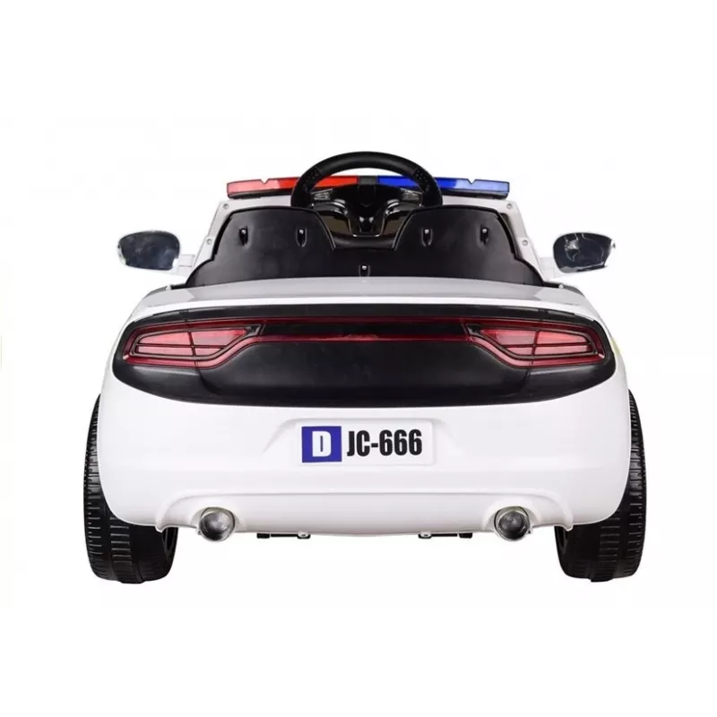 PETMEX Carro de polícia a pilhas para criança branco