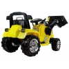 Escavadora trator elétrico para criança PETMEX ZP1005 com pá móvel, Amarelo
