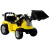 Escavadora trator elétrico para criança PETMEX ZP1005 com pá móvel, Amarelo