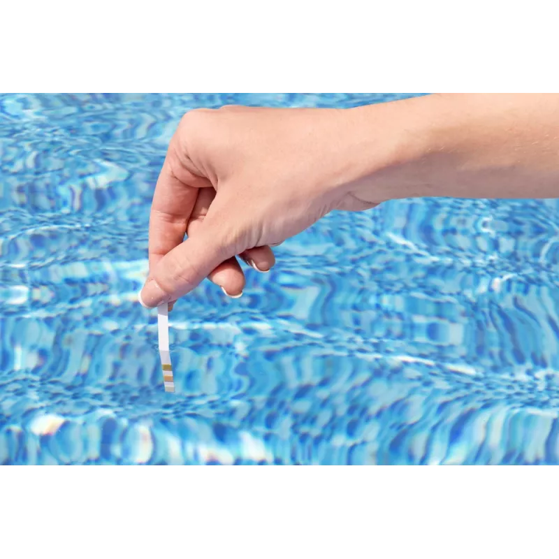 Testador de Piscina PH Bestway 58142 - 50 tiras de teste de água para cloro livre, pH, alcalinidade total