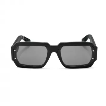 Óculos de sol PHILIPP PLEIN MAN SPP150-670703 retangulares, armação preta, lentes cinzentas, 67/11/145 mm