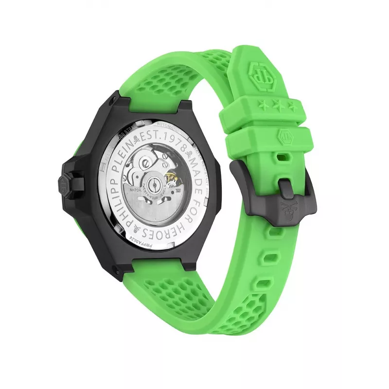 Philipp Plein relógio de homem automático PWPFA0624 46mm aço inoxidável preta silicone