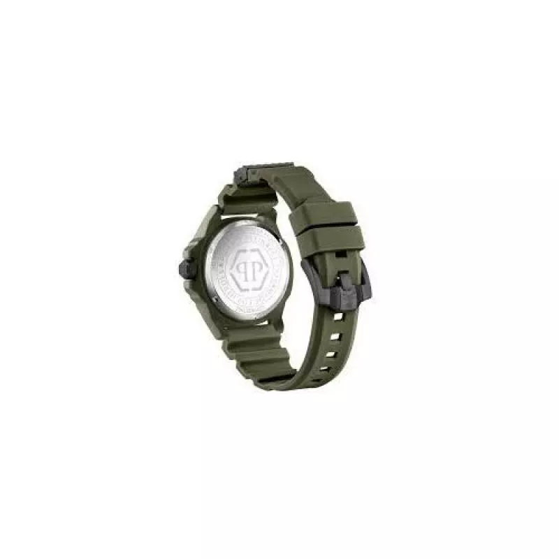 Philipp Plein relógio automático esqueletizado de homem PWUBA0423 44mm silicone preto