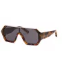 Philipp Plein Óculos de sol de homem SPP047990728 - Armação de acetato preta, lentes de policarbonato cinzentas, proteção UV400