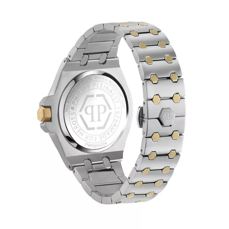 Relógio de homem Philipp Plein PWPMA0224 43mm mostrador preto bracelete de silicone