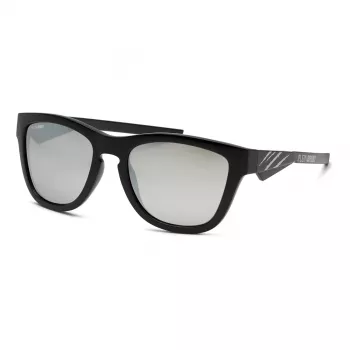Philipp Plein Sport Óculos de sol de homem SSP008-54Z42P - Armação em acetato e metal preta, lentes cinzentas polarizadas, proteção UV400, largura da lente 54 mm