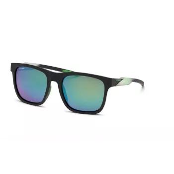 Óculos de sol Philipp Plein Sport para homem SSP010-56U28Z - Armação de acetato preta, lentes de policarbonato cinzentas, 56/19/135 mm