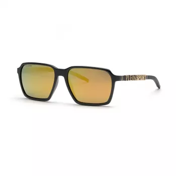 Óculos de sol Philipp Plein Sport para homem SSP012-59Z42P - Armação de acetato preta, lentes polarizadas cinzentas, 59/16/145 mm
