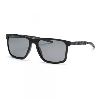 Óculos de sol de homem Philipp Plein Sport SSP013-58U28P - armação em acetato preta, lentes cinzentas polarizadas, 58/17/145 mm