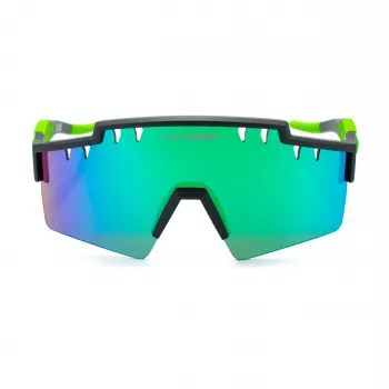 Óculos de sol de homem PHILIPP PLEIN SPORT SSP001-99U28V - Armação preta, lentes cinzentas, formato escudo
