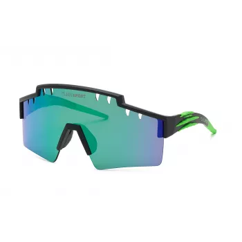 Óculos de sol de homem PHILIPP PLEIN SPORT SSP001-99U28V - Armação preta, lentes cinzentas, formato escudo